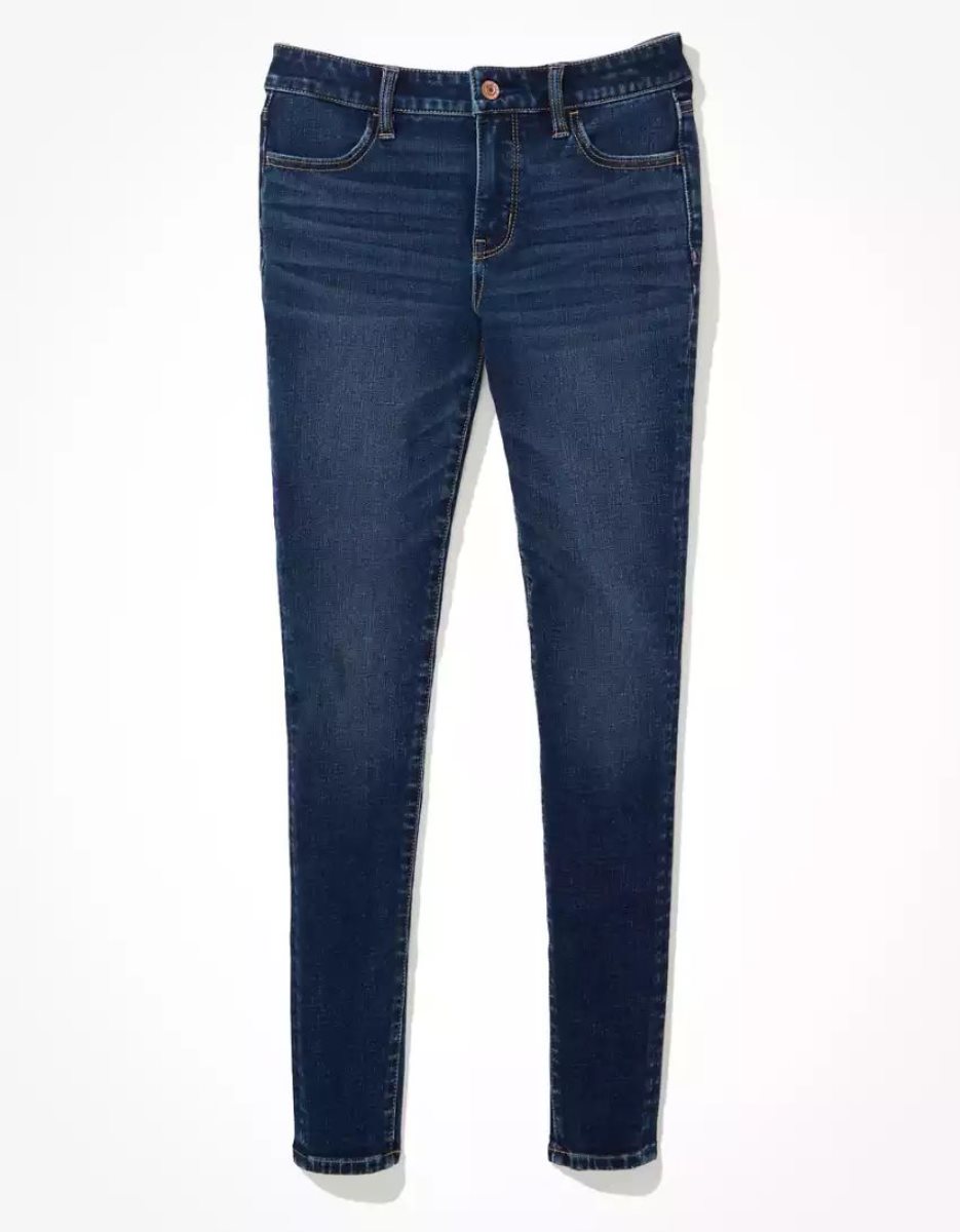 Jean American Eagle AE Dream Low-Rise Jegging Indigo Foncé Femme | BGJ-67433601